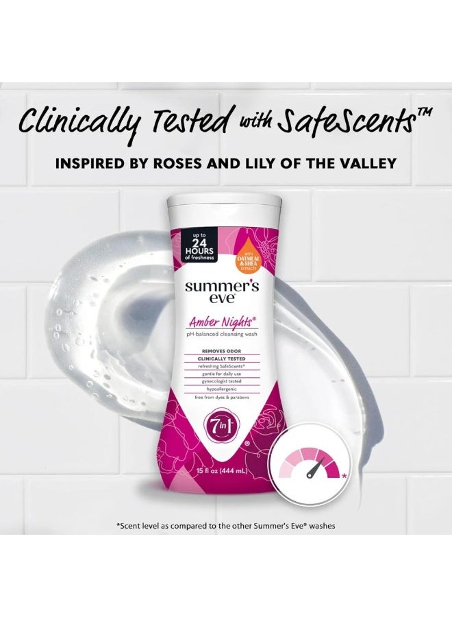 Summer's Eve Summer’s Eve Amber Nights pH-Balanced Feminine Cleansing Wash with Aloe Vera & Shea Extracts, 444 ml - Image 4