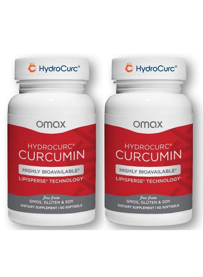 Omax3 2 Pack- HydroCurc Turmeric Curcumin Softgels, Highly Bioavailable MCT Oil Nanoparticle for Potency & Absorption, Joint Health, 120 Softgels - Image 1