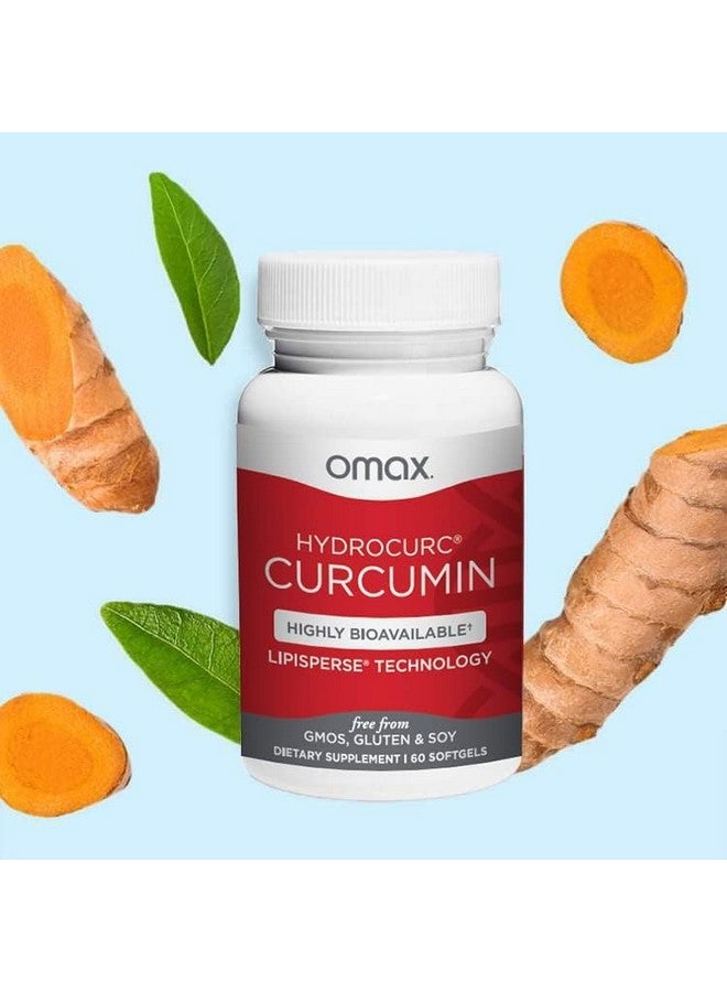Omax3 2 Pack- HydroCurc Turmeric Curcumin Softgels, Highly Bioavailable MCT Oil Nanoparticle for Potency & Absorption, Joint Health, 120 Softgels - Image 5