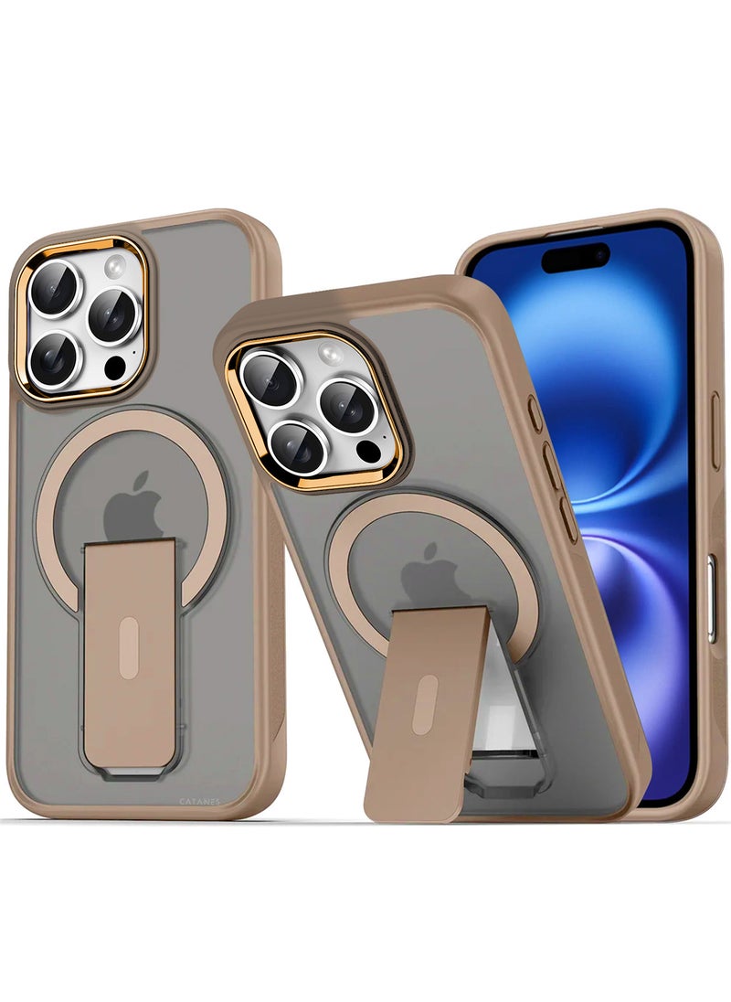 CATANES - ( for iPhone 16 Pro Max ) 2 Pack, Case and Screen Protector Magnetic Kickstand Cover with Screen Camera Protection Support Wireless Charging Cover - Image 1