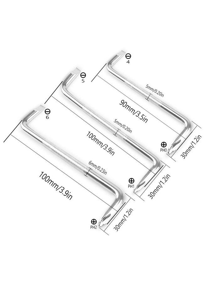 SITAKE 3pcs Offset Screwdriver Set, Head Screwdriver Set with Magnetic, Z-type Screw Drive with Philips and Flathead - Image 3