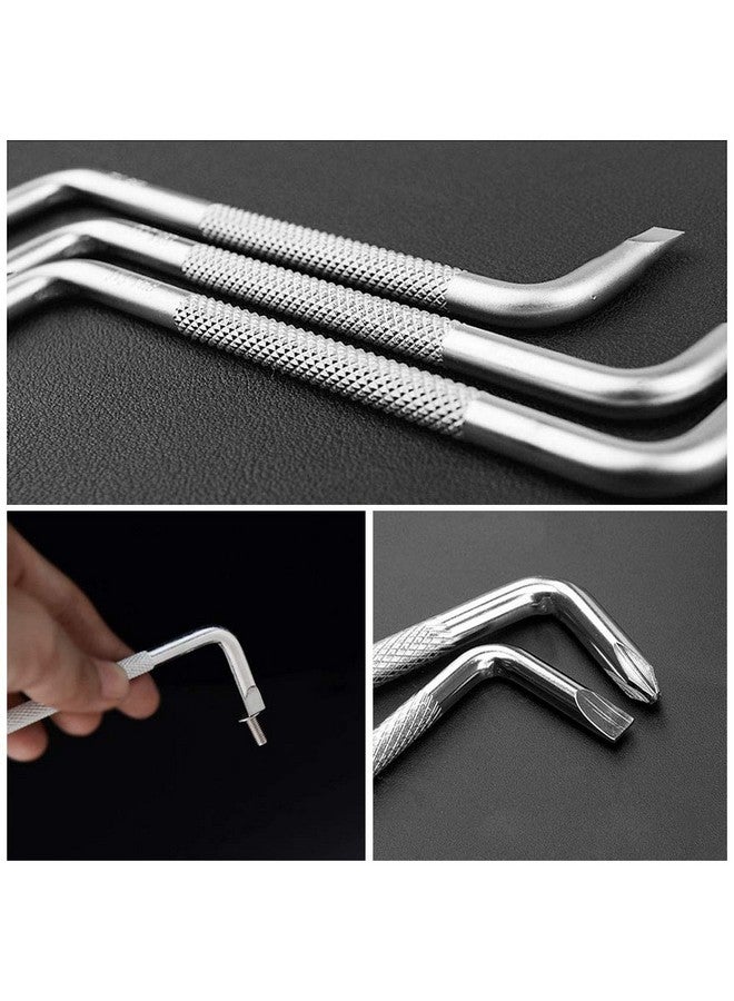 SITAKE 3pcs Offset Screwdriver Set, Head Screwdriver Set with Magnetic, Z-type Screw Drive with Philips and Flathead - Image 4