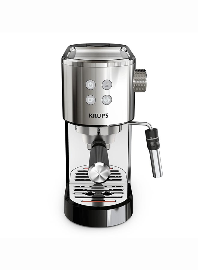 KRUPS Virtuoso + Pump Espresso Machine | Sleek Compact Design | Auto Flow-Stop | Espresso and Cappuccino Maker | XP444CM0 1 L 1350 W XP444CM0 Stainless Steel - Image 5