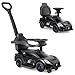INFANS 3 in 1 Push Car for Toddlers Licensed Maserati Baby Stroller Sliding Walking Car with Push Handle Horn Music Underneath Storage FoottoFloor Ride on Toys for Boys Girls Black - Image 2