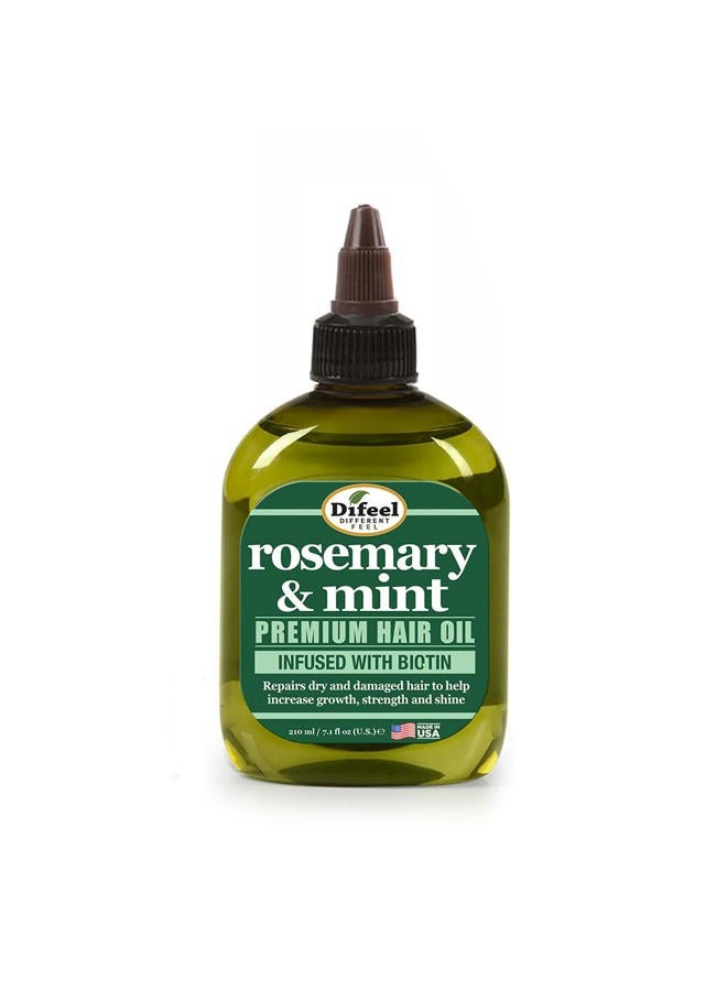 difeel زيت شعر روزماري ونعناع الفاخر مع البيوتين 7.1 أونصة - زيت روزماري طبيعي لنمو الشعر والبيوتين - Image 1