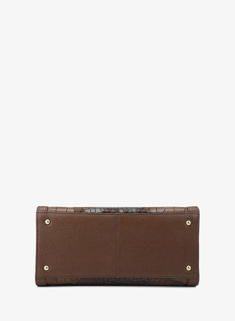 Da Milano brown Genuine Leather Brown Satchel Bag for Women | Best Price UAE