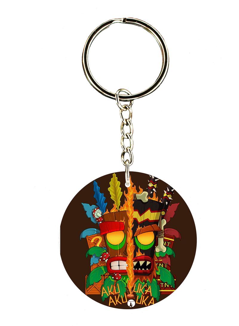 RKN The Video Game Crash Double Side Printed Keychain