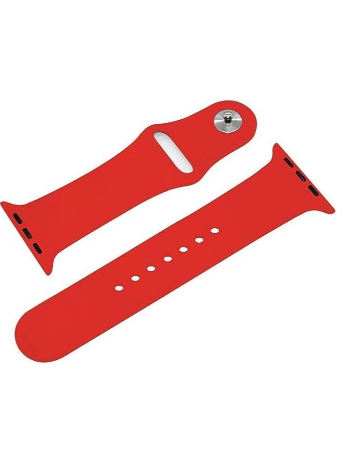 ten.tech - Ten Tech Silicone Sport Band for Apple Watch Ultra/Ultra 2 49mm 45mm 44mm 42mm, Waterproof Soft Silicone Sports Band for iWatch Ultra SE 8/7/6/5/4/3/2/1, red - Image 1