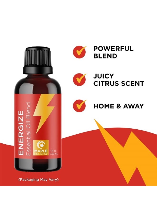 Maple Holistics مزيج من الزيوت العطرية الحمضية للناشر - زيوت عطرية منعشة للناشر من الحمضيات مع زيت الليمون والبرتقال والليمون الحامض العطري المنشط - زيوت عطرية نقية للناشر زيت مزيج الحمضيات  - Image 3