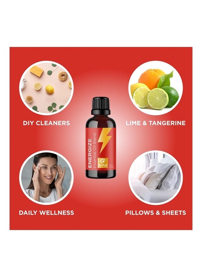 Maple Holistics مزيج من الزيوت العطرية الحمضية للناشر - زيوت عطرية منعشة للناشر من الحمضيات مع زيت الليمون والبرتقال والليمون الحامض العطري المنشط - زيوت عطرية نقية للناشر زيت مزيج الحمضيات  - Image 4