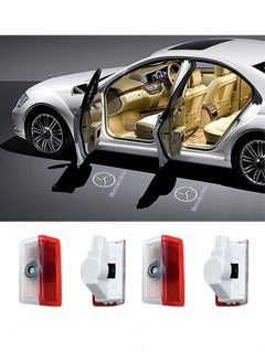 Generic 4PCS LED Car Door Lights for Mercedes Benz,HD Shadow Lights Logo Projector, Car Door Welcome Led Lights  - Image 1