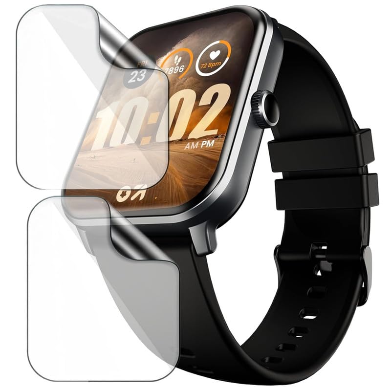 HELLOSCREEN 2-Pack | Screen Protector Guard for GOBOULT Drift+ | 1.85 inch | Smartwatch - Flexible & Ultrathin TPU Film, 9H Scratch Resistant, Bubble Free - Not Tempered Glass - Image 1