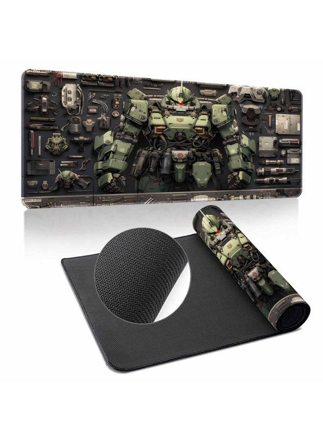 Gundam Mouse Pad Oversized Machine Warfare Boys Science And Technology Sense Computer Keyboard Pad Learning Games Dormitory Non-Slip Table Pad-Color:600*1200*3mm-Pattern:Up To ① Paragraph 18  - Image 1