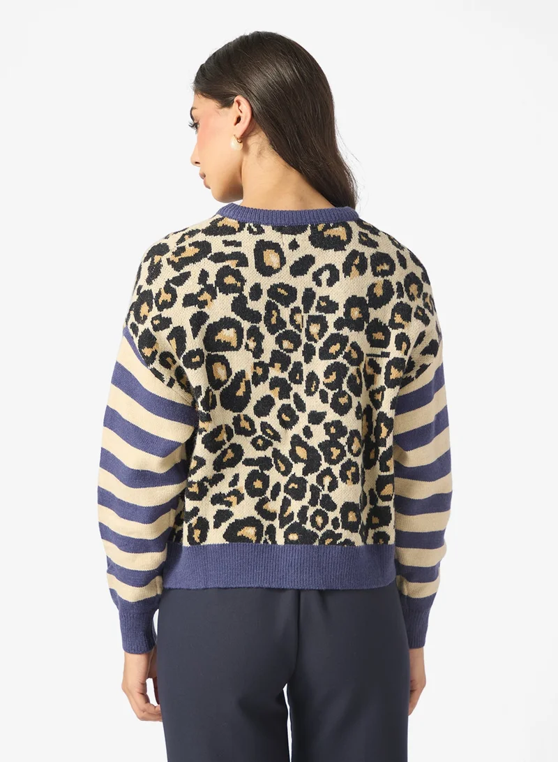 ELLA Animal Print Cardigan