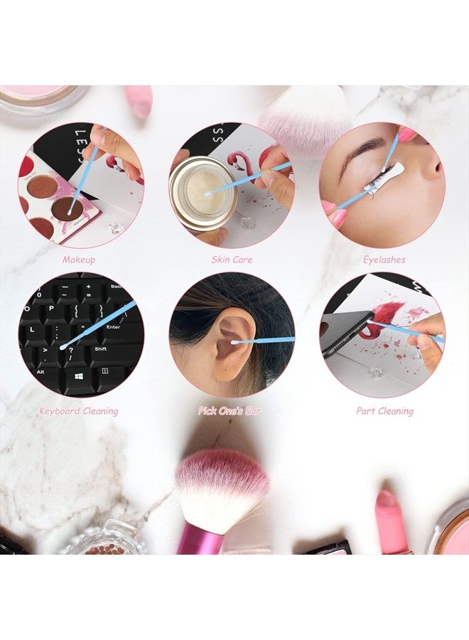 g2plus 500 قطعة فرش ميكرو قابلة للاستخدام لمرة واحدة للمكياج والعناية الشخصية، فرشاة ميكرو تجميل، مسحات ميكرو لتمديد الرموش، الأظافر، كحل العين (قطر الرأس: 2.5 مم/0.098'') - 5 × 100 قطعة - Image 4