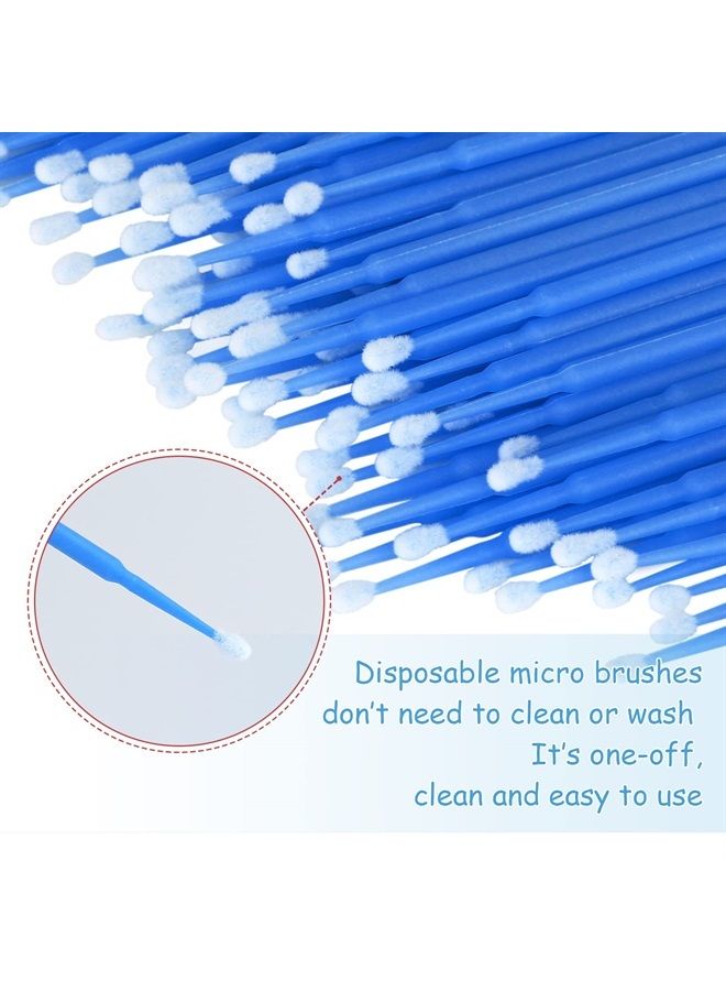 g2plus 500 قطعة فرش ميكرو قابلة للاستخدام لمرة واحدة للمكياج والعناية الشخصية، فرشاة ميكرو تجميل، مسحات ميكرو لتمديد الرموش، الأظافر، كحل العين (قطر الرأس: 2.5 مم/0.098'') - 5 × 100 قطعة - Image 3