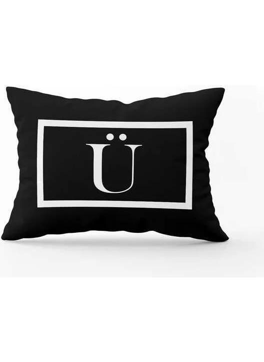 Cango Home Black and White Letter Double Sided Digital Printed Throw Pillow COVER-HRF-UU-35X50