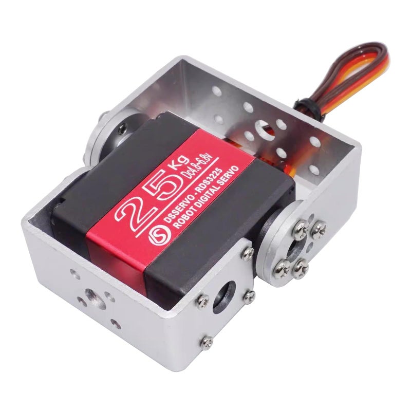 Wishiot RDS3225 25KG Servo Daul Shaft U Mount RC Digtal Servo Full Metal Gear Waterproof Robotic Arm Servo Motor 180 Degree with U Mounting Bracket for DIY Car Robot - Image 2
