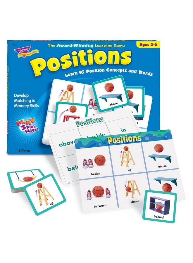 Trend Enterprises : Match Me Game Positions Learn 16 Position Concepts And Words Develop Matching And Memory Skills Play 3 Different Fun Ways Ages 3 And Up - Image 3