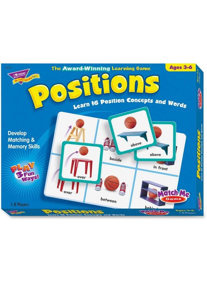 Trend Enterprises : Match Me Game Positions Learn 16 Position Concepts And Words Develop Matching And Memory Skills Play 3 Different Fun Ways Ages 3 And Up - Image 2
