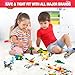 MANNIDOO 595 Pieces Building Bricks Building Bulk Block with 4 Packs 5 x 5 Stackable Plates and 46PCS Wheel Accessory Compatible with All Major Bricks Gfits for Kids 18 Shape16 Color - Image 4