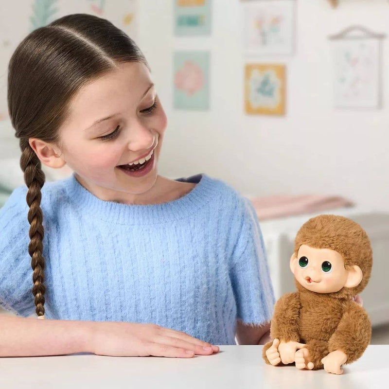 Little Live Pets Series 3 My Baby Monkey Minis Pipi Peach Interactive Plush Toy - Image 4