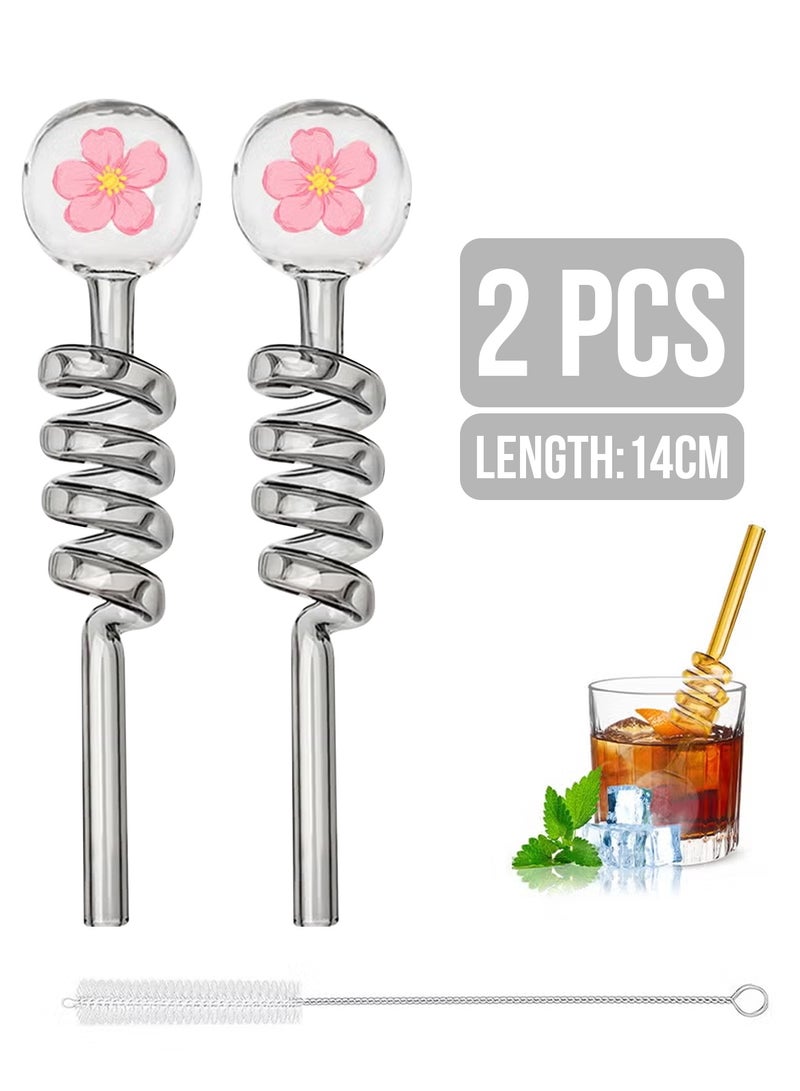 Premium Heat-Resistant Glass Straw Set (2PCS) – High Borosilicate Tube for Smooth Airflow, Durable, Reusable & Easy Cleaning - Image 1