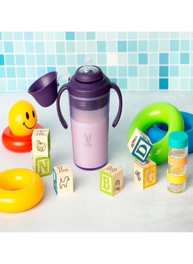 VAYA Kids Drynk - Baby Water Bottle, Baby Bite Resistant Soft Sipper Cup with Handle, Milk Bottle for Kids, Sippy Cup with Anti Spill Lock, BPA Free, 12m+, 280 ml, Purple - Image 5