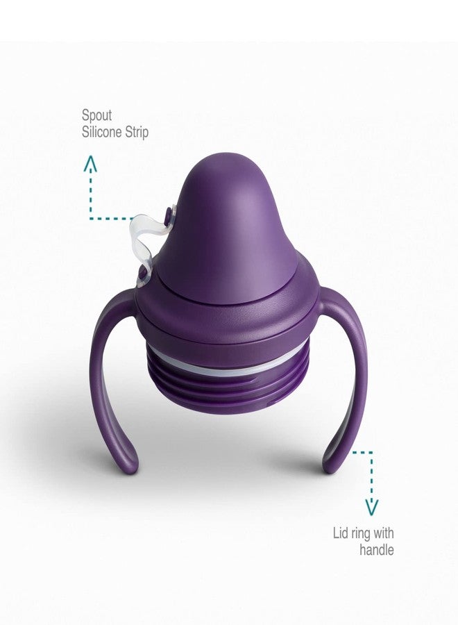VAYA Kids Drynk - Baby Water Bottle, Baby Bite Resistant Soft Sipper Cup with Handle, Milk Bottle for Kids, Sippy Cup with Anti Spill Lock, BPA Free, 12m+, 280 ml, Purple - Image 3