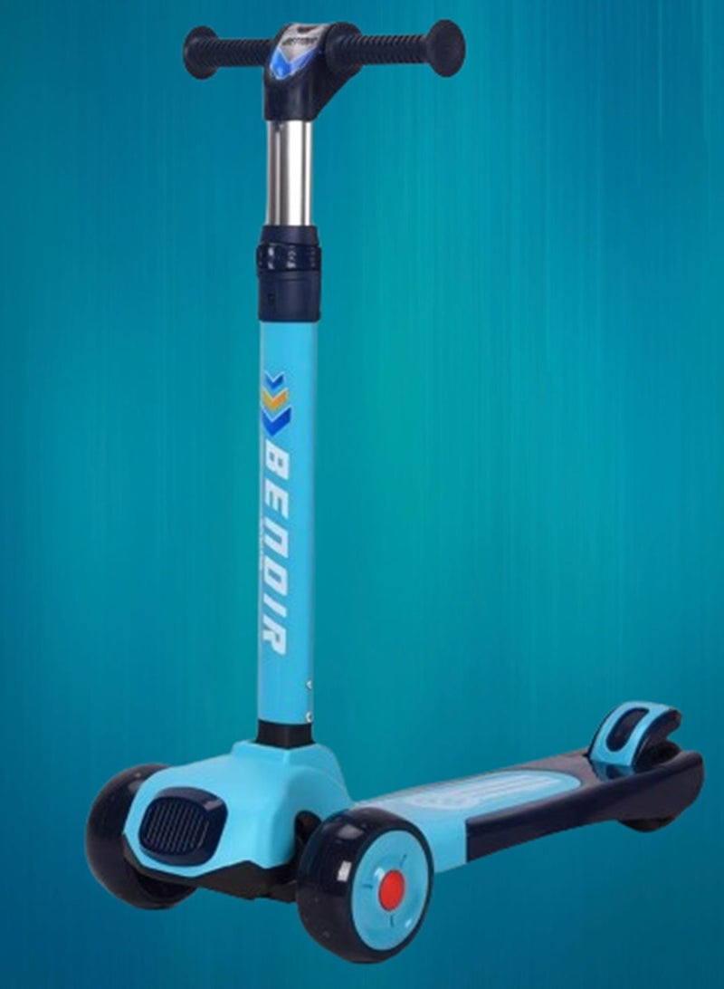 سكوتر للاطفال قابل للطي بـ3 عجلات فلاش للاطفال الاولاد والبنات بارتفاع قابل للتعديل وعجلات من البولي يوريثين، افضل الهدايا 2-6-8-12 سنة - Image 2