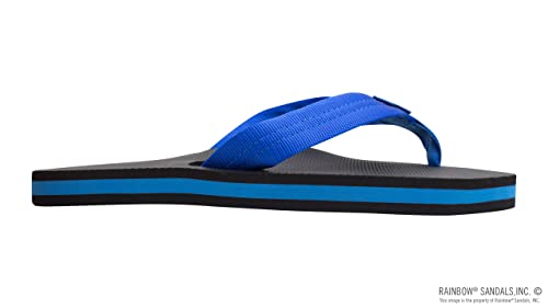 Rainbow Sandals Men's Blue/Black Single Layer Soft Top 1" EVA Rubber Filled Nylon Strap - Image 4