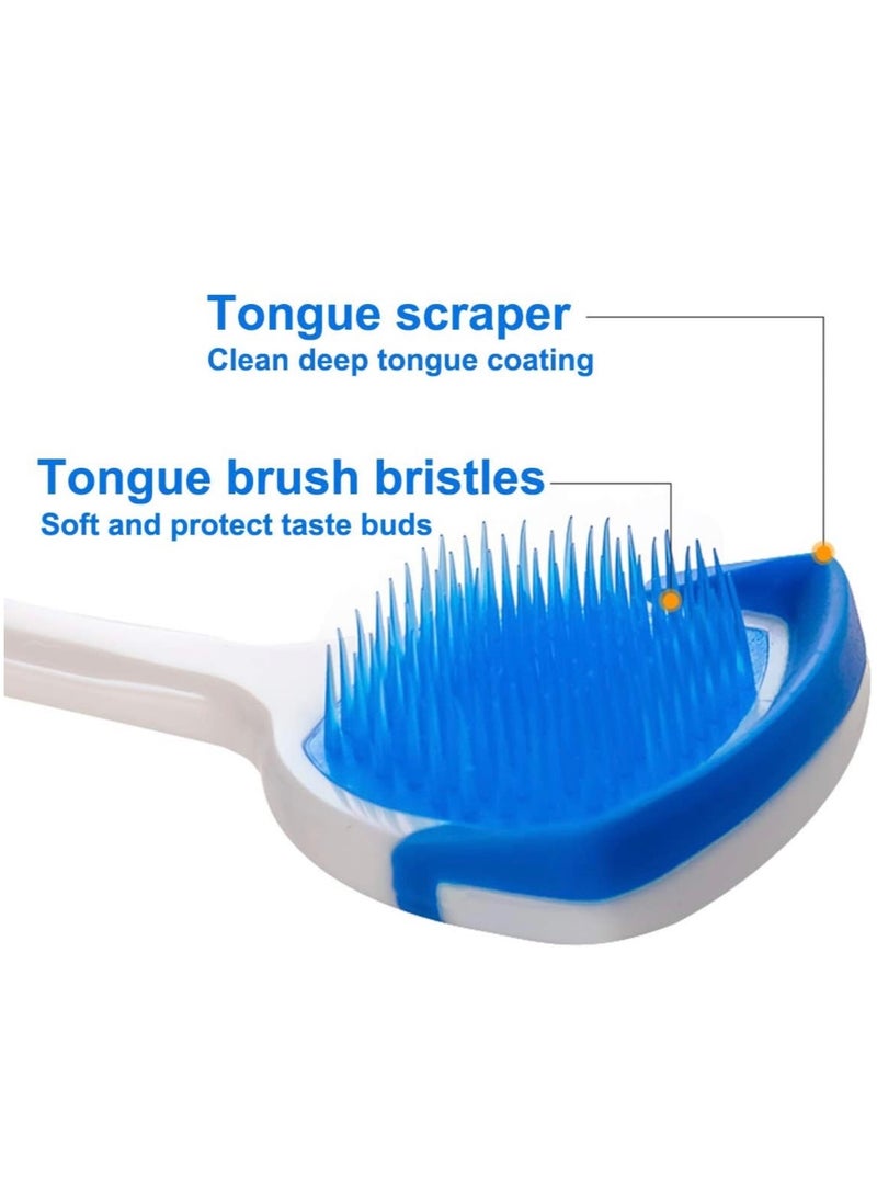 CleanWave - The Pure Effect Tongue Scraper & Cleaner – Fight Bad Breath & Improve Oral Hygiene (Blue). Tongue Brush, Tongue Scraper, Tongue Cleaner Helps Fight Bad Breath  - Image 2