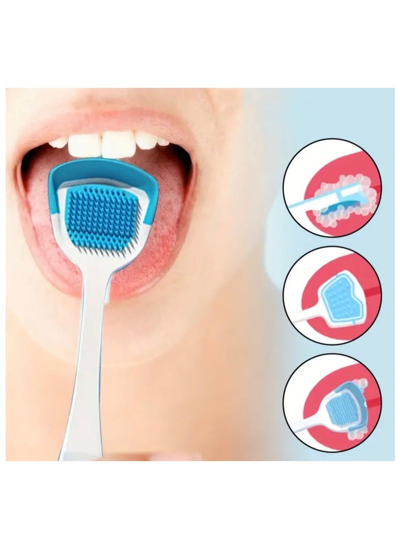 CleanWave - The Pure Effect Tongue Scraper & Cleaner – Fight Bad Breath & Improve Oral Hygiene (Blue). Tongue Brush, Tongue Scraper, Tongue Cleaner Helps Fight Bad Breath  - Image 5