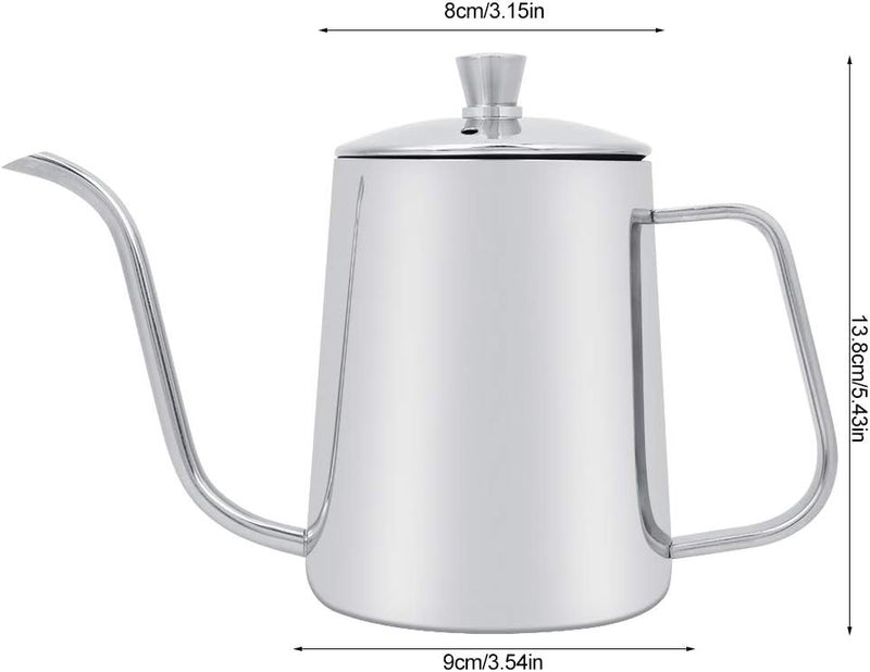 Gooseneck Coffee Pot 550ml Stainless Steel Longspouse Coffee Maker, Suitable for Home Kitchens and Shops, Easy to pour Water, and Easy to - Image 3