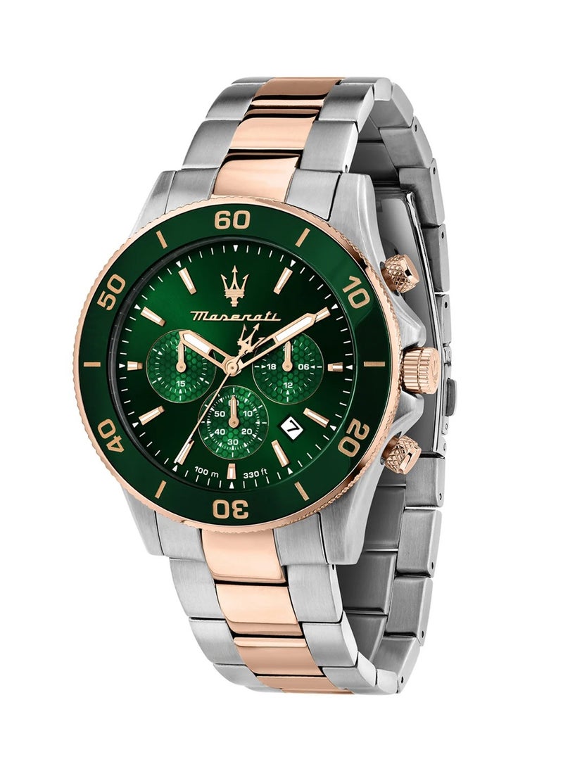 Maserati Men’s Competizione Green Dial Stainless Steel Band Watch R8873600004 – 43mm  - Image 1