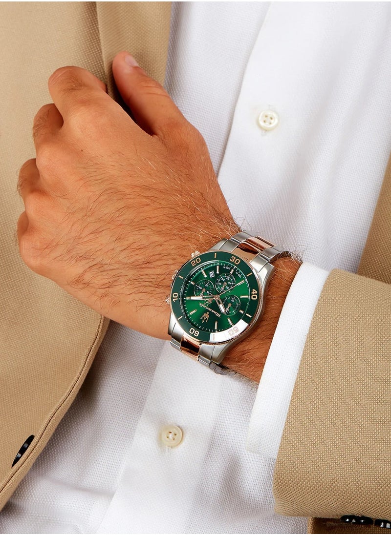 Maserati Men’s Competizione Green Dial Stainless Steel Band Watch R8873600004 – 43mm  - Image 5