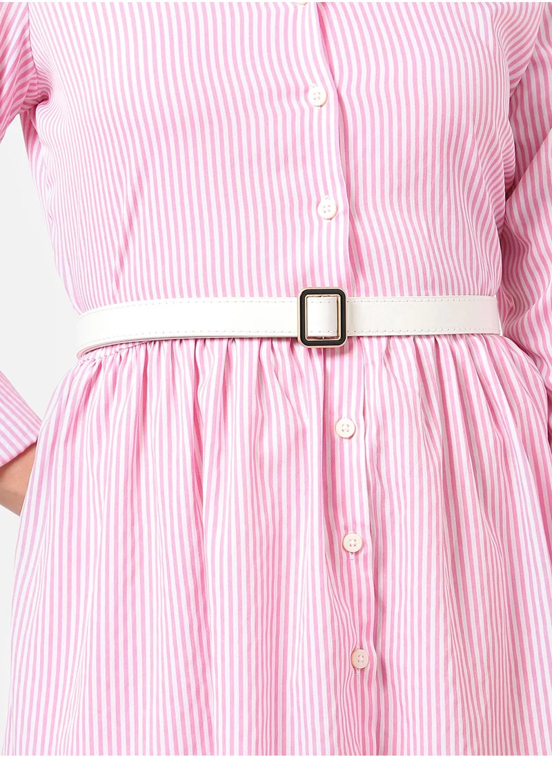 Haute Sauce White Solid Waist Belt