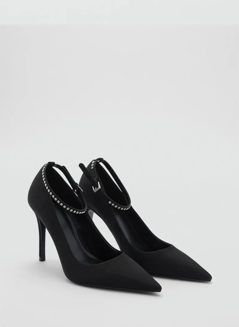 MANGO Heeled Shoes With Rhinestone Bracelet