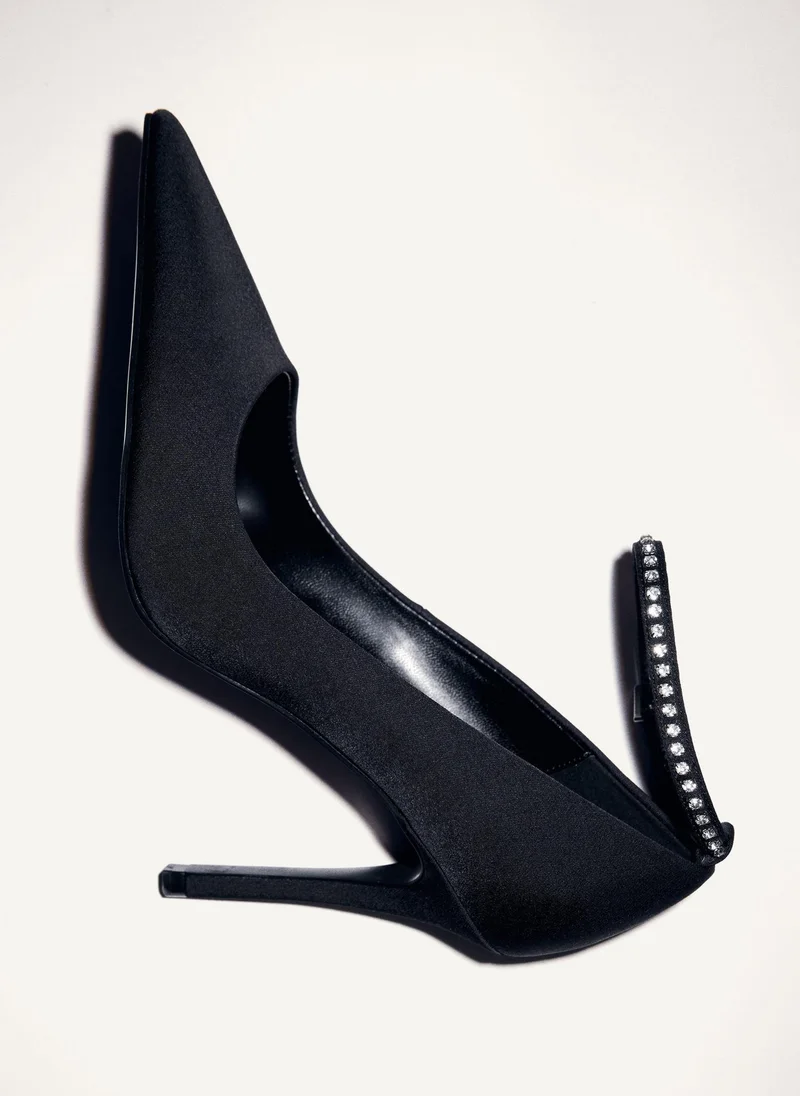 MANGO Heeled Shoes With Rhinestone Bracelet