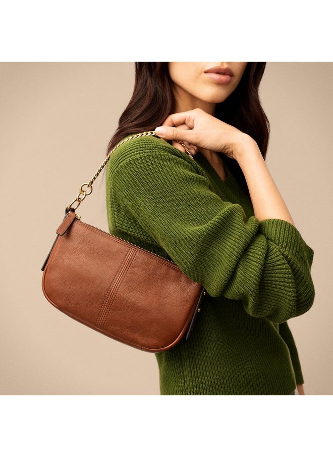 FOSSIL Fossil Women's Jolie Leather Small Shoulder Bag Purse Handbag, Brown (Model: ZB1877200)  - Image 3