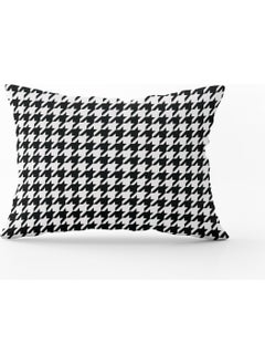 Cango Home Black and White Houndstooth Decorative Throw Pillow Cover - CGH285-3550 Double Sided Printed 
