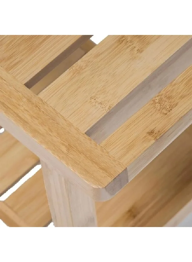 Five Simply Smart High Quality Bamboo Bathroom Storage Bench Stool Light Brown 46 x 25 x 39.5 cm 174605