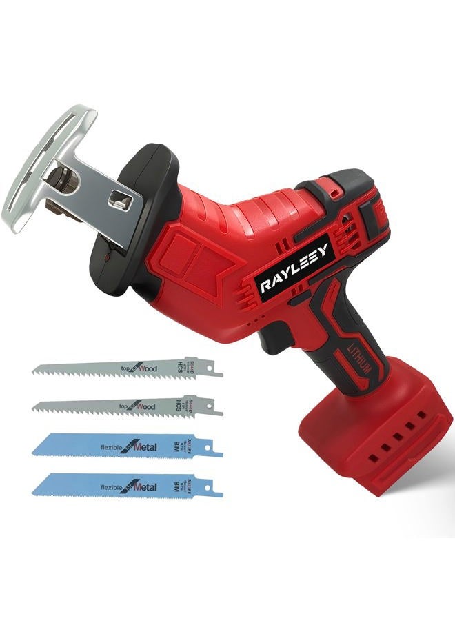 RAYLEEY Cordless Reciprocating Saw Compatible with Milwaukee M18 Battery [TOOL ONLY], Mini Recipro Saw Cordless with 4 Blades, 3500 SPM Variable Speed, One-Handed Operation, Tool-free Blade Change - Image 1