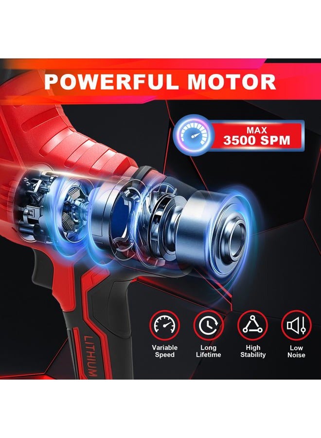 RAYLEEY Cordless Reciprocating Saw Compatible with Milwaukee M18 Battery [TOOL ONLY], Mini Recipro Saw Cordless with 4 Blades, 3500 SPM Variable Speed, One-Handed Operation, Tool-free Blade Change - Image 4