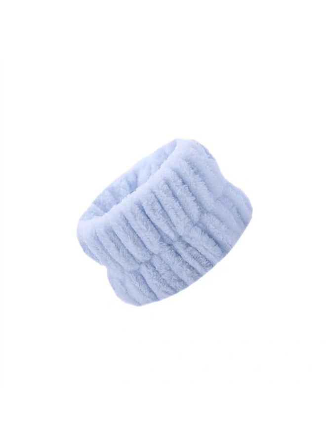 Ladies Face Washing Anti Wet Three Piece Set Coral Fleece Water Absorbent Hair Band Wrist Band Face Washing Skincare Anti Wet Tool - Image 3