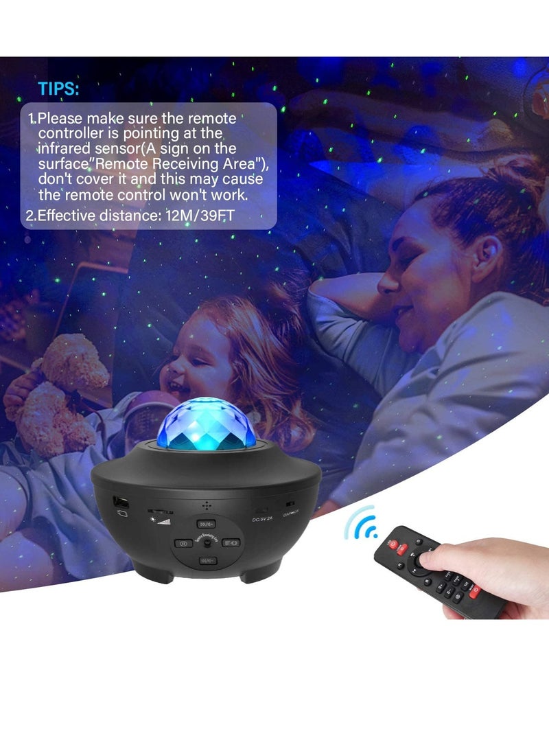 Space with the Galaxy Projector Lamp, Starry Night Light with Music, Bluetooth Speaker, and RGB Lights, Perfect for Bedroom Ambiance USB Supported. - Image 3
