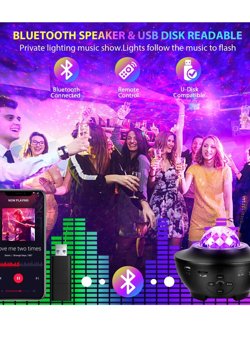 Space with the Galaxy Projector Lamp, Starry Night Light with Music, Bluetooth Speaker, and RGB Lights, Perfect for Bedroom Ambiance USB Supported. - Image 5