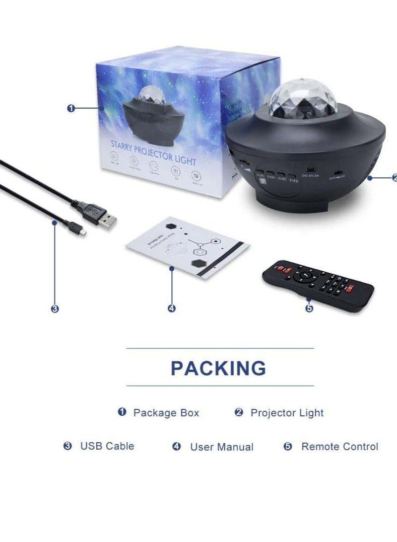 Space with the Galaxy Projector Lamp, Starry Night Light with Music, Bluetooth Speaker, and RGB Lights, Perfect for Bedroom Ambiance USB Supported. - Image 4