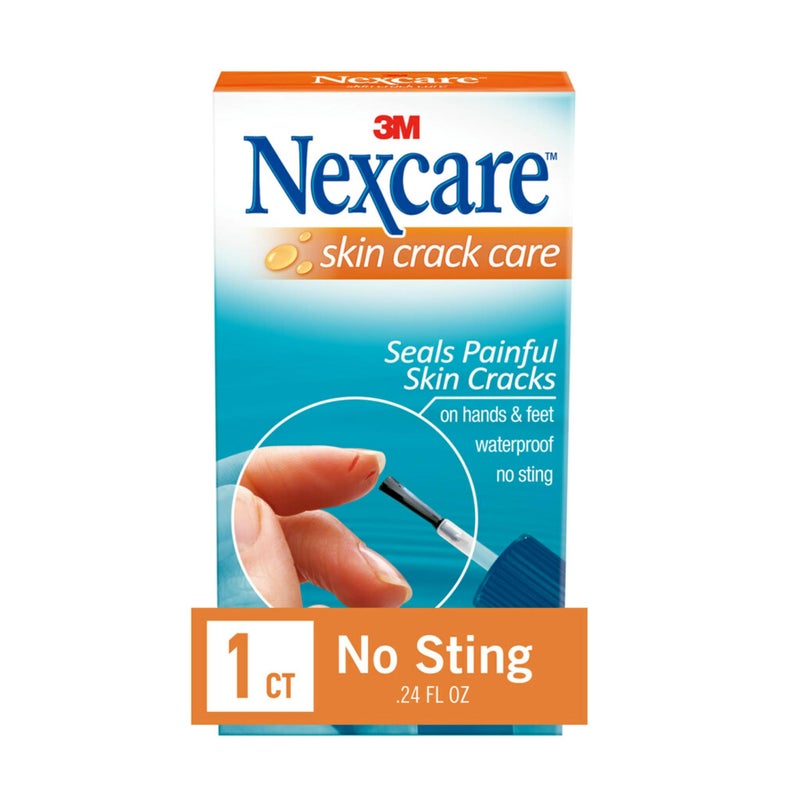 3M Nexcare Skin Crack Care, Skincare Solution for Cracked Skin, Keep in First Aid Kit - 0.24 fl oz Bottle - Image 1