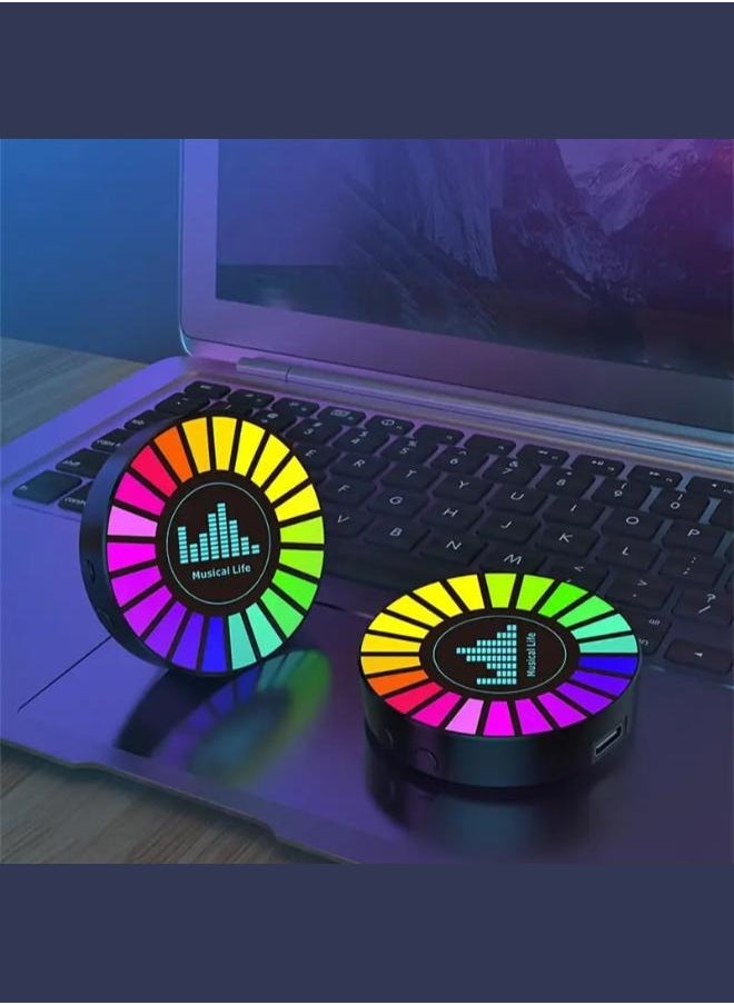 Executive LLC (pack of 2) L027 RGB Voice Controlled Synchronized Rhythm Light Fashion Colorful Music Atmosphere Light Promotional Gift LED Pickup Light  - Image 1